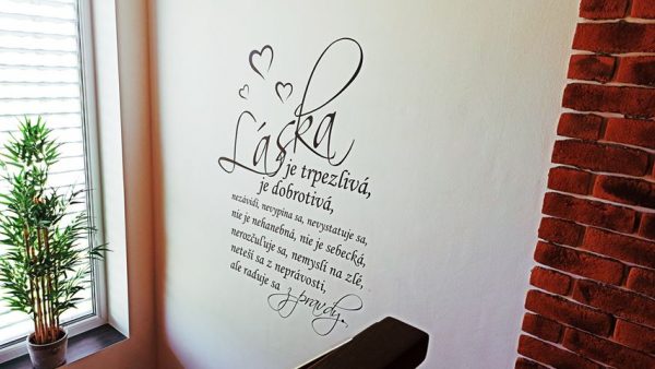 Láska je trpezlivá  - nálepka na stenu - Image 7