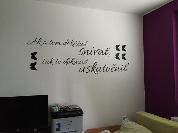 Ak o tom dokážeš snívať - nálepka na stenu - Image 3