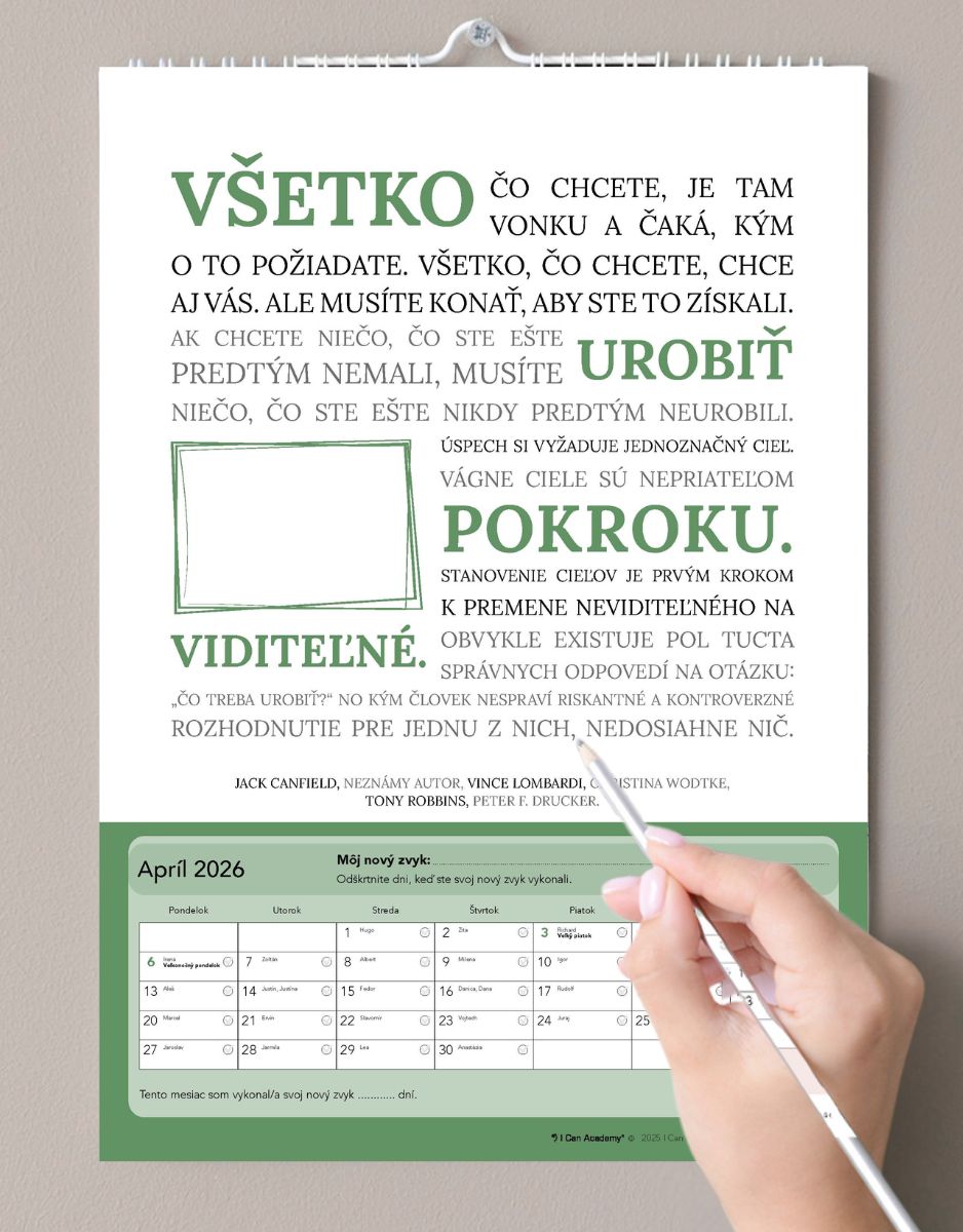 Motivačný kalendár 2026 od I Can Academy (predpredaj) – Obrázok 6