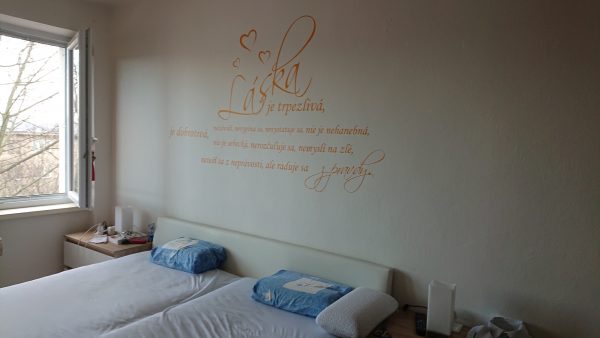 Láska je trpezlivá  - nálepka na stenu - Image 3