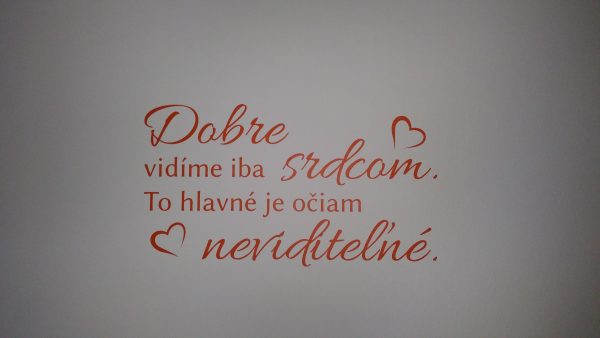 Dobre vidíme iba srdcom - nálepka na stenu - Image 3
