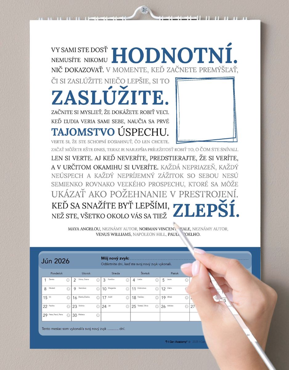 Motivačný kalendár 2026 od I Can Academy (predpredaj) – Obrázok 7