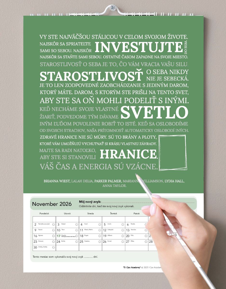 Motivačný kalendár 2026 od I Can Academy (predpredaj) – Obrázok 9