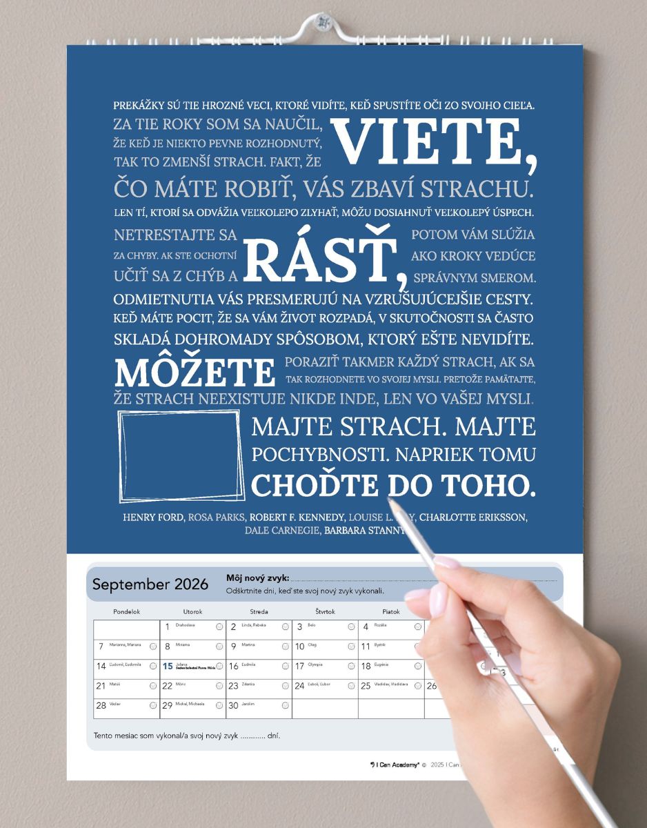 Motivačný kalendár 2026 od I Can Academy (predpredaj) – Obrázok 8