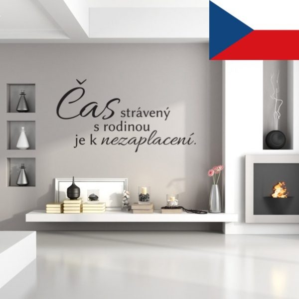 Čas strávený s rodinou CZ - nálepka na zeď