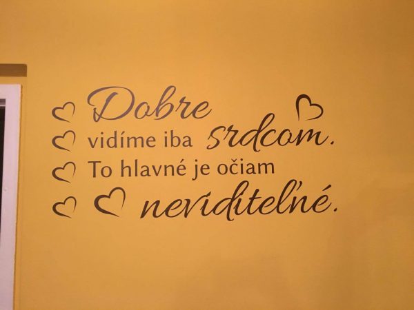 Dobre vidíme iba srdcom - nálepka na stenu - Image 7