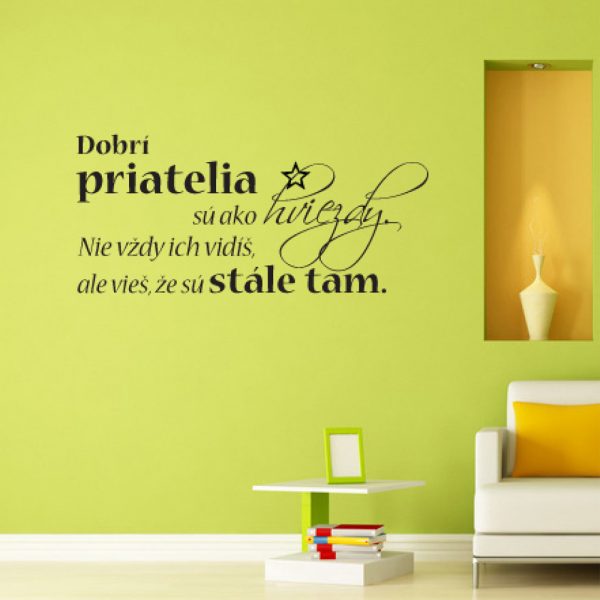 Dobrí priatelia - nálepka na stenu