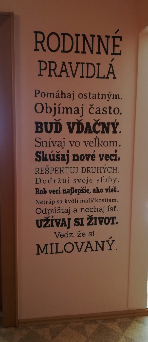 Rodinné pravidlá - nálepka na stenu - Image 4