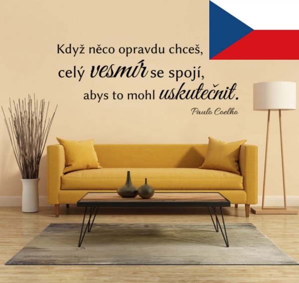Když něco opravdu chceš CZ - nálepka na zeď