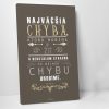 Najväčšia chyba -  motivačný obraz