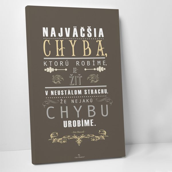 Najväčšia chyba -  motivačný obraz