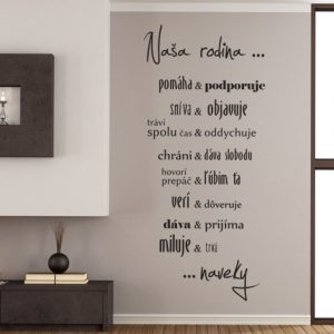 Naša rodina - nálepka na stenu