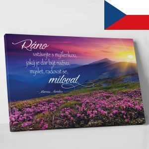Ráno vstávejte s myšlenkou CZ - motivační obraz