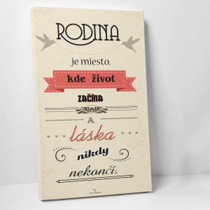 Rodina je miesto -  motivačný obraz