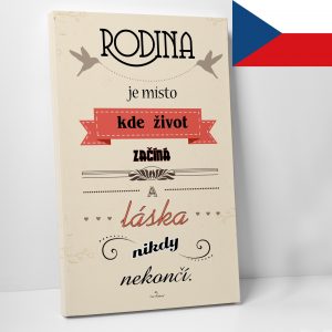 Rodina je místo CZ - motivační obraz