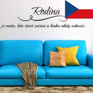 Rodina je místo CZ - nálepka na zeď