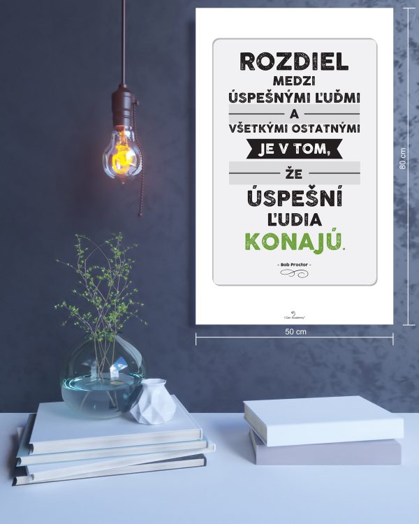 Rozdiel medzi úspešnými ľuďmi -  motivačný obraz - Image 2
