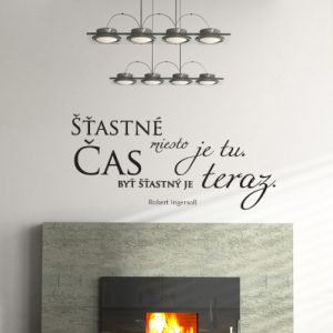 Šťastné miesto je tu - nálepka na stenu