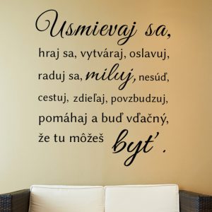 Usmievaj sa, hraj sa 2 - nálepka na stenu