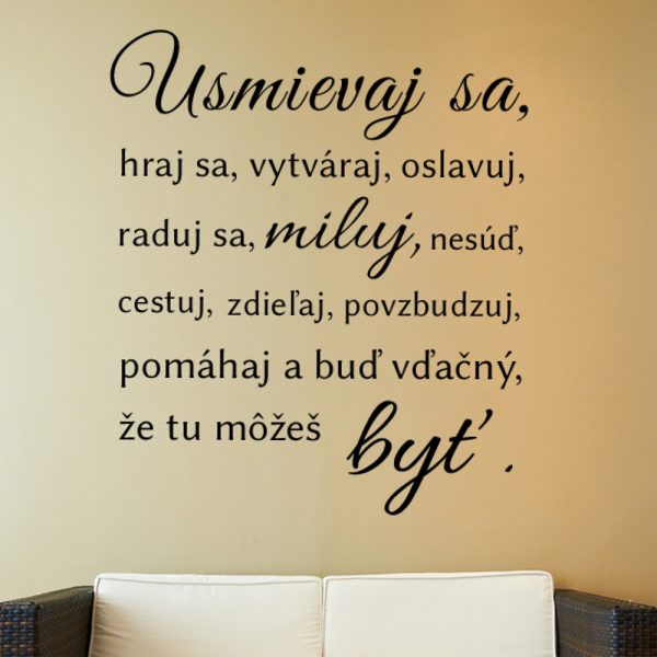 Usmievaj sa, hraj sa 2 - nálepka na stenu