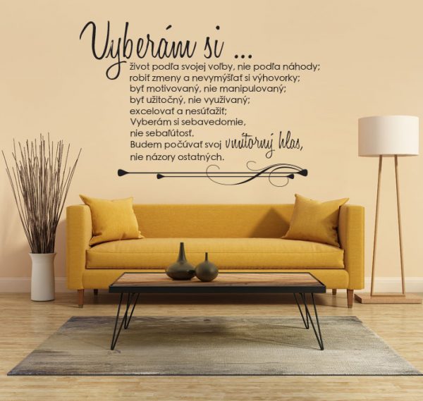 Vyberám si... - nálepka na stenu