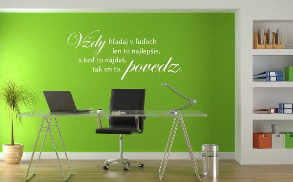 Vždy hľadaj to najlepšie - nálepka na stenu - Image 2