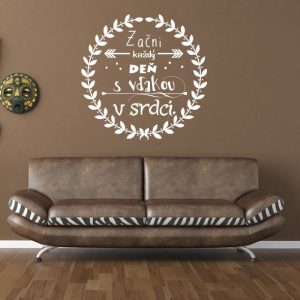 Začni každý deň - nálepka na stenu
