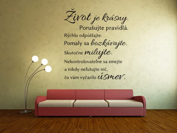 Život je krásny - nálepka na stenu - Image 2
